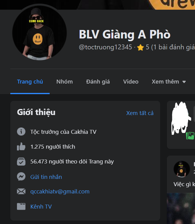 Facebook Giàng A Phò ở trên ảnh